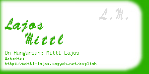 lajos mittl business card